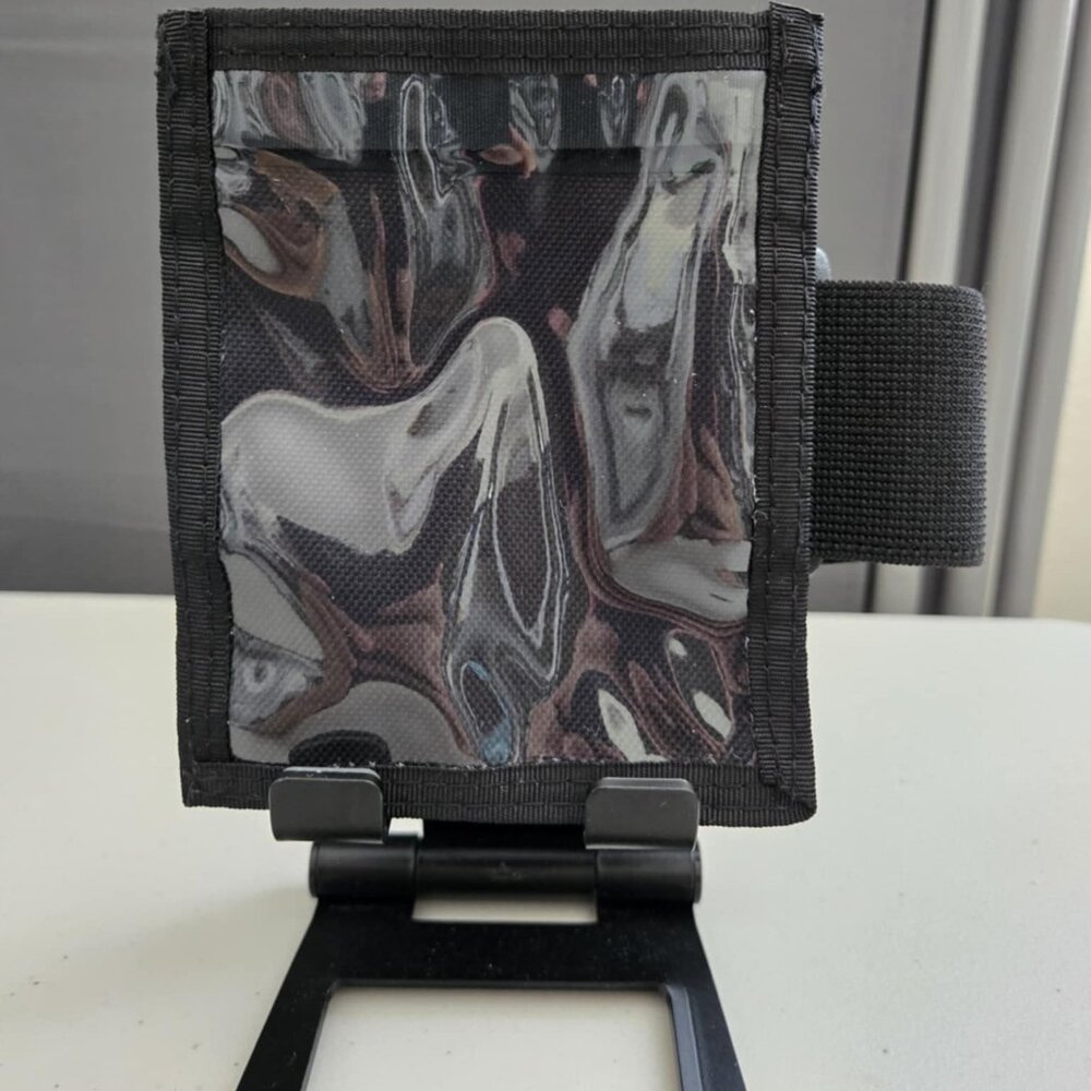 Black ID holder velcro